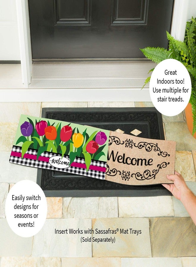 Evergreen Flag Sassafras Welcome Spring Tulips Interchangeable Entrance Doormat | Indoor and Outdoor | 22-inches x 10-inches | Non-Slip Backing | All-Season | Low Profile | Home Decor - Image 3