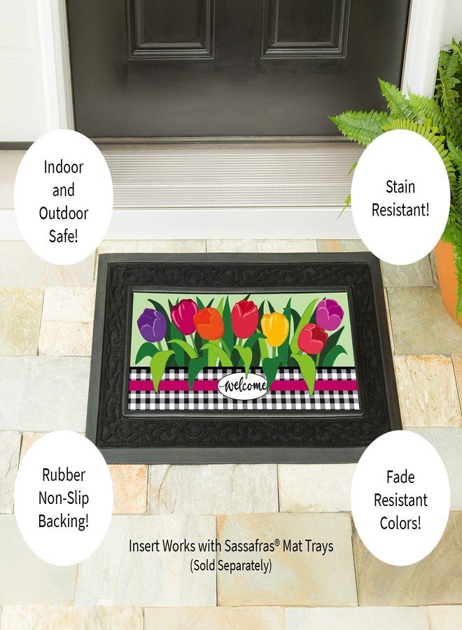 Evergreen Flag Sassafras Welcome Spring Tulips Interchangeable Entrance Doormat | Indoor and Outdoor | 22-inches x 10-inches | Non-Slip Backing | All-Season | Low Profile | Home Decor - Image 4