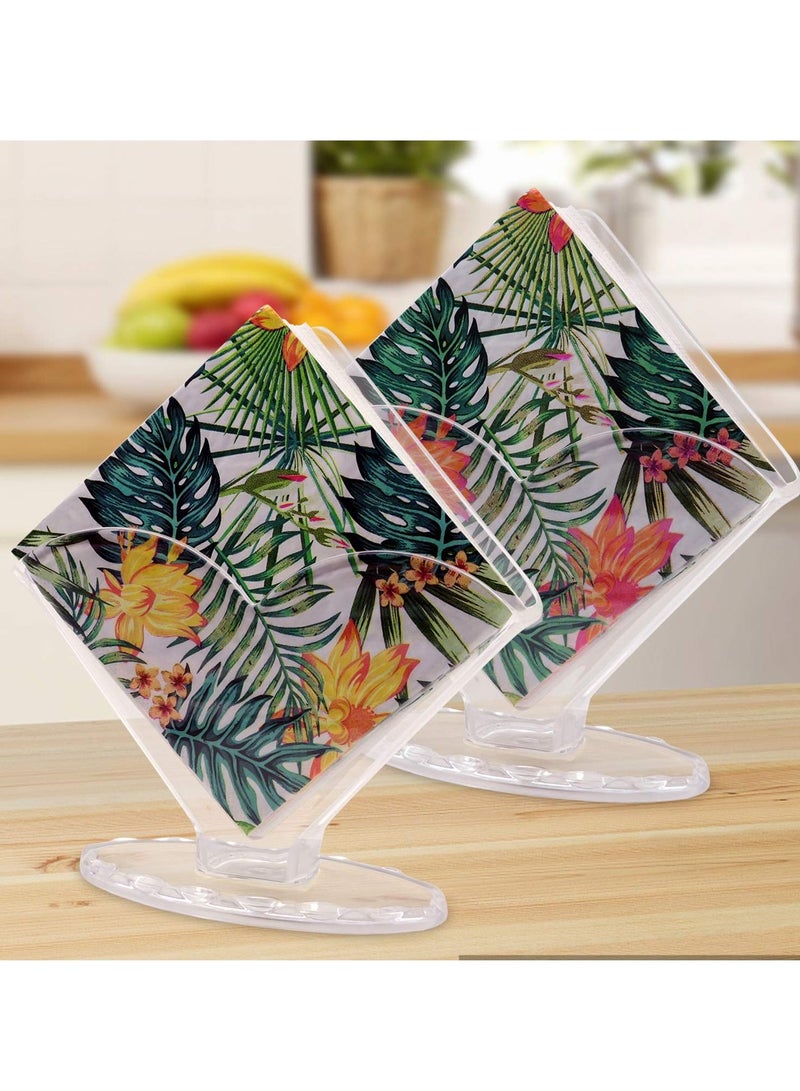 KASTWAVE 2 Pack Acrylic Napkin Holder Decorative Clear Beverage for Bathroom Kitchen Dining Table Coffee Filter Hotel  - Image 1
