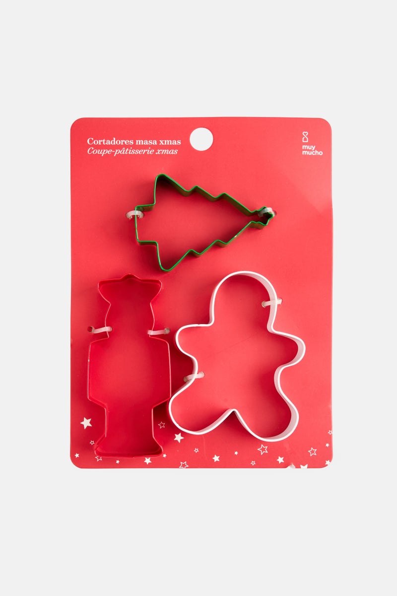 Muy Mucho 3 Pieces Cookie Cutter Set, Multicolor  - Image 1