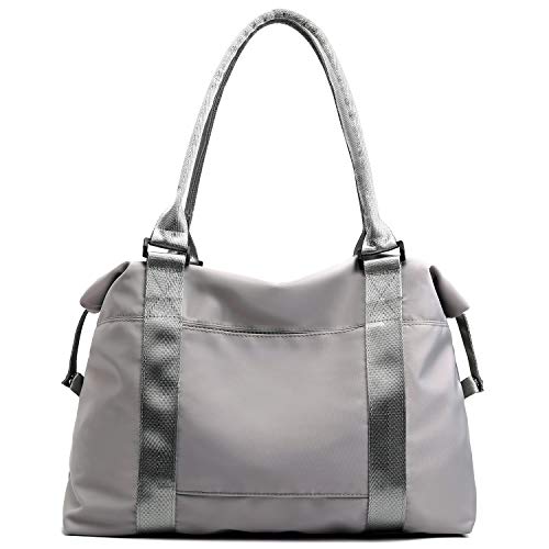 forestfish Duffle Tote Bag Weekender Bags For Women Travel With Trolley Sleeve, Grey - Image 1