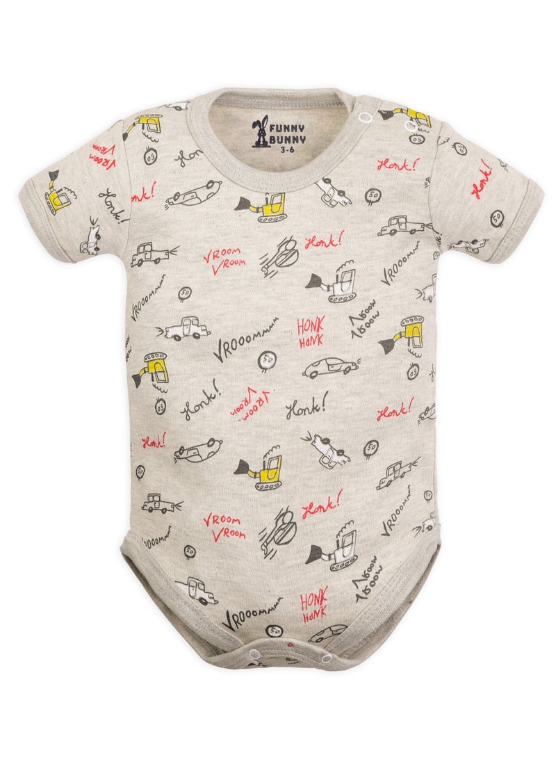 Funny Bunny - Half Sleeves Printed Onesies Bundle Of 3 Onesies - Image 1