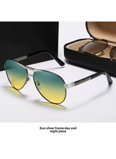 Huang Xiaoming High-definition Day And Night Dual-use German Polarized Sunglasses For Men's Driving Special Color-changing Sunglasses Trendy Fishing Glasses
