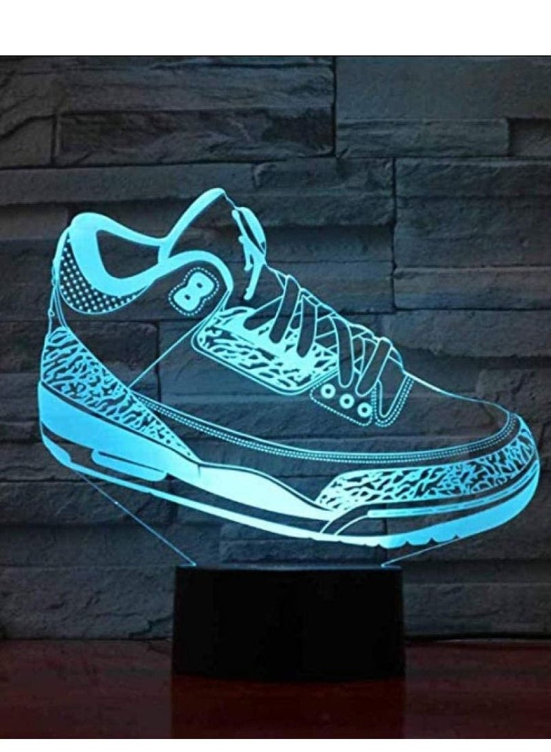 althiqahkey Multicolour Night Lamp Children's Gifts 3D Sneakers Lights LED Sneakers Light Children's Luminous Shoes Toys Boys And Girls 16 Color with Remote - Image 3