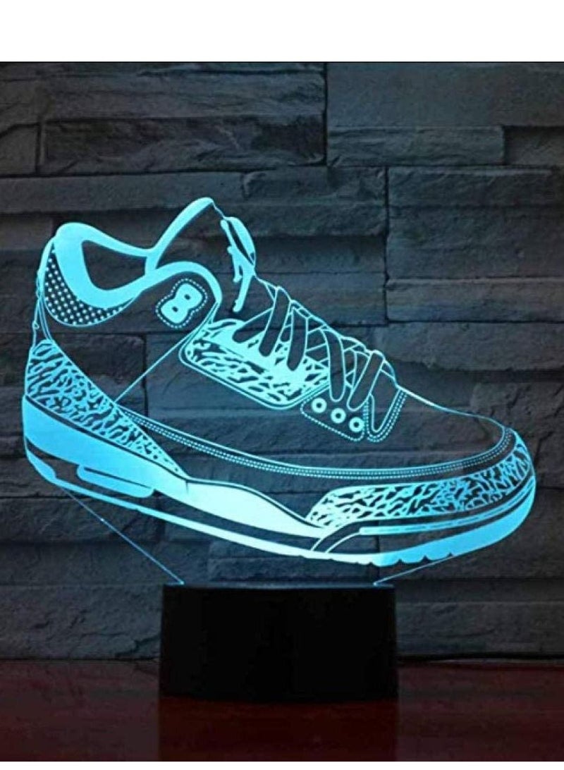 althiqahkey Multicolour Night Lamp Children's Gifts 3D Sneakers Lights LED Sneakers Light Children's Luminous Shoes Toys Boys And Girls 16 Color with Remote - Image 2