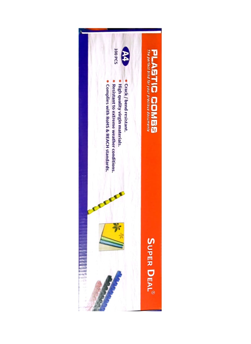 SUPER DEAL 50 Pieces Binding Combs 38mm Blue  - Image 3