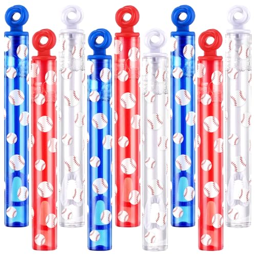 Rotatingpals 32 Pcs Baseball Bubble Wands Baseball Themed Party Favors for Adult Outdoor Summer Activity Birthday Gifts Carnival Goody Bag Stuffers Wedding Supplies - Image 1