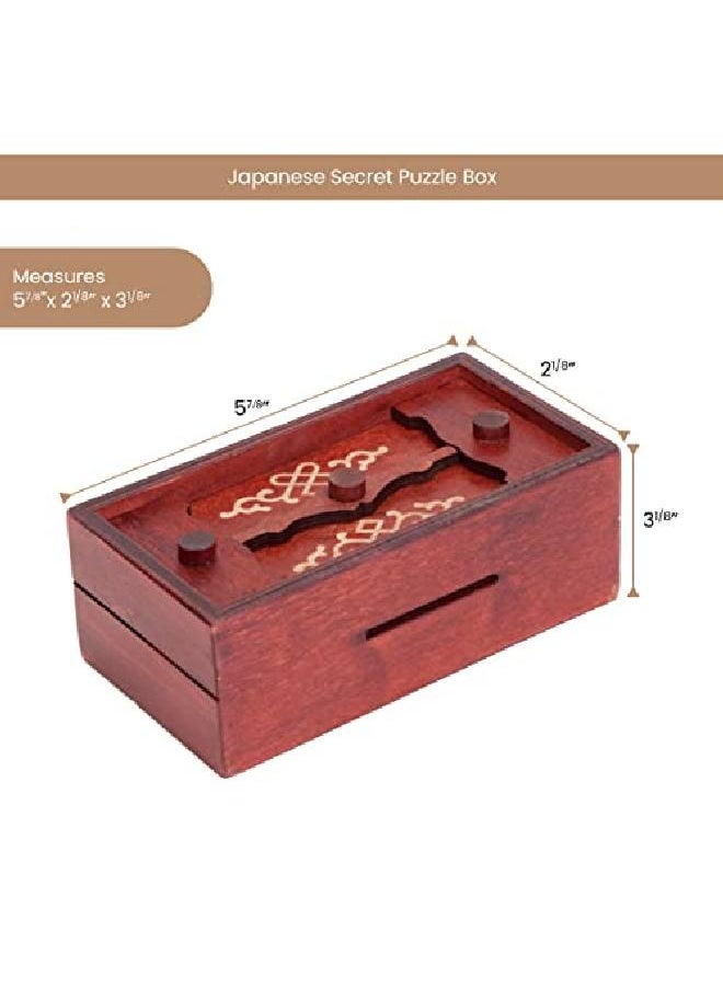 Bits and Pieces - Japanese Secret Puzzle Box Camouflage Your Cash Money Holder Brain Teaser Wooden Secret Compartment Brain Game - Image 1