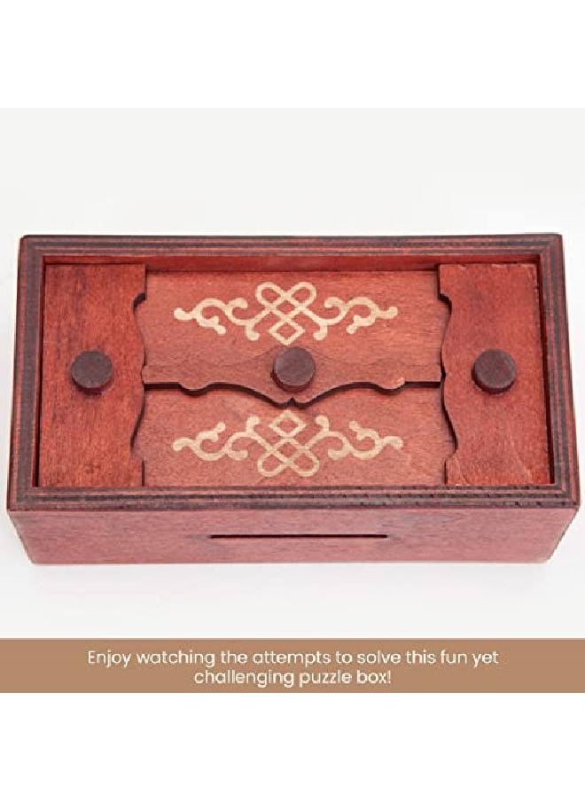 Bits and Pieces - Japanese Secret Puzzle Box Camouflage Your Cash Money Holder Brain Teaser Wooden Secret Compartment Brain Game - Image 1