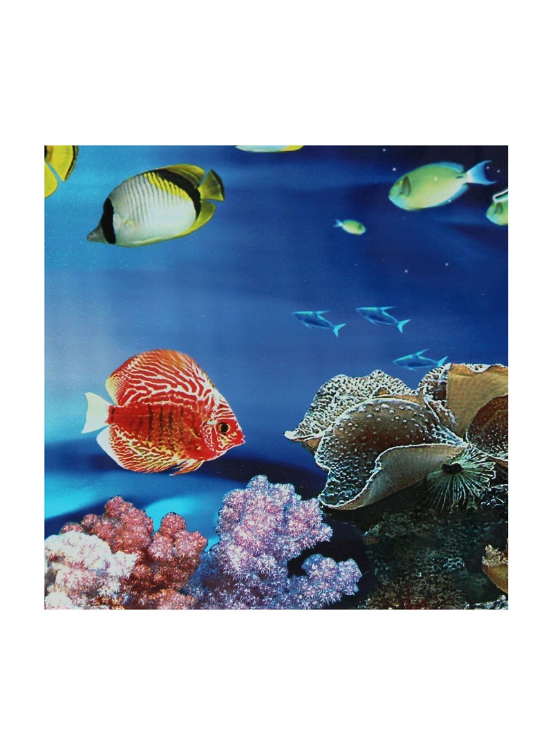 GGOOT Blue Fresh Sea Background Aquarium Ocean Landscape Poster Fish Tank Background Double-Sided Wallpaper Convenient and Practical - Image 4