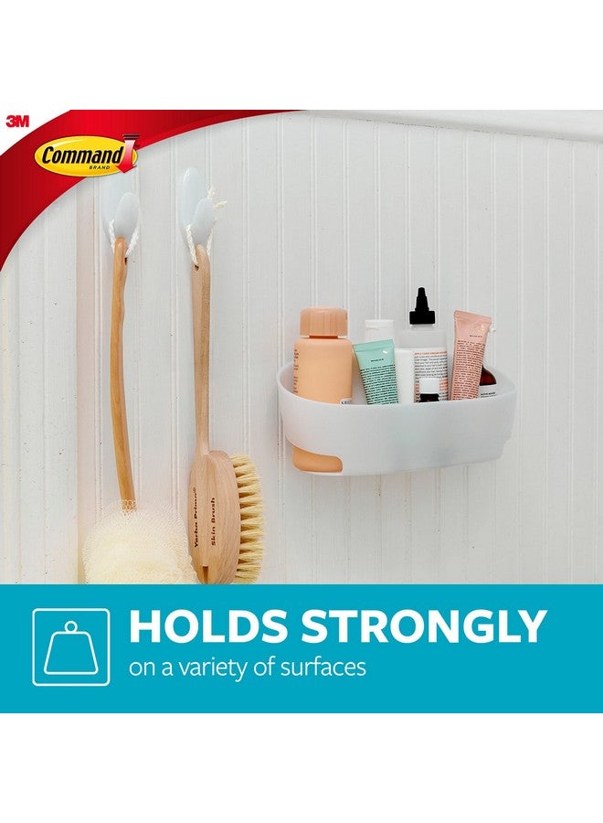 Command Shower Caddy with 4 Water Resistant Command Strips, Holds up to 6.5 lb, 11.46" x 4.66" x 4.82" Damage Free Bathroom Organization, Proven to Hold Better Than Suction Cups - Image 4