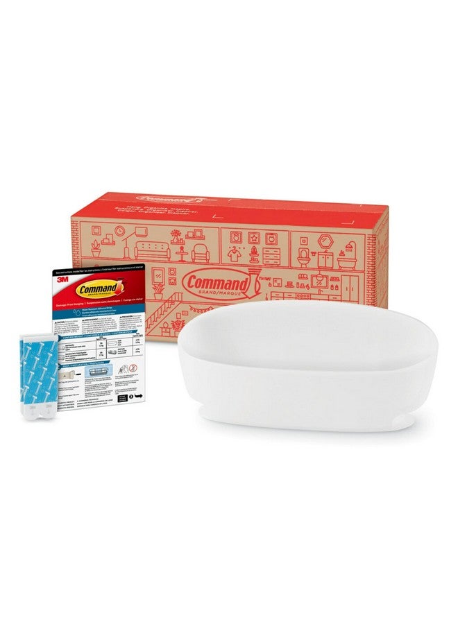 Command Shower Caddy with 4 Water Resistant Command Strips, Holds up to 6.5 lb, 11.46" x 4.66" x 4.82" Damage Free Bathroom Organization, Proven to Hold Better Than Suction Cups - Image 1