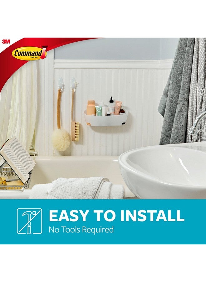 Command Shower Caddy with 4 Water Resistant Command Strips, Holds up to 6.5 lb, 11.46" x 4.66" x 4.82" Damage Free Bathroom Organization, Proven to Hold Better Than Suction Cups - Image 3