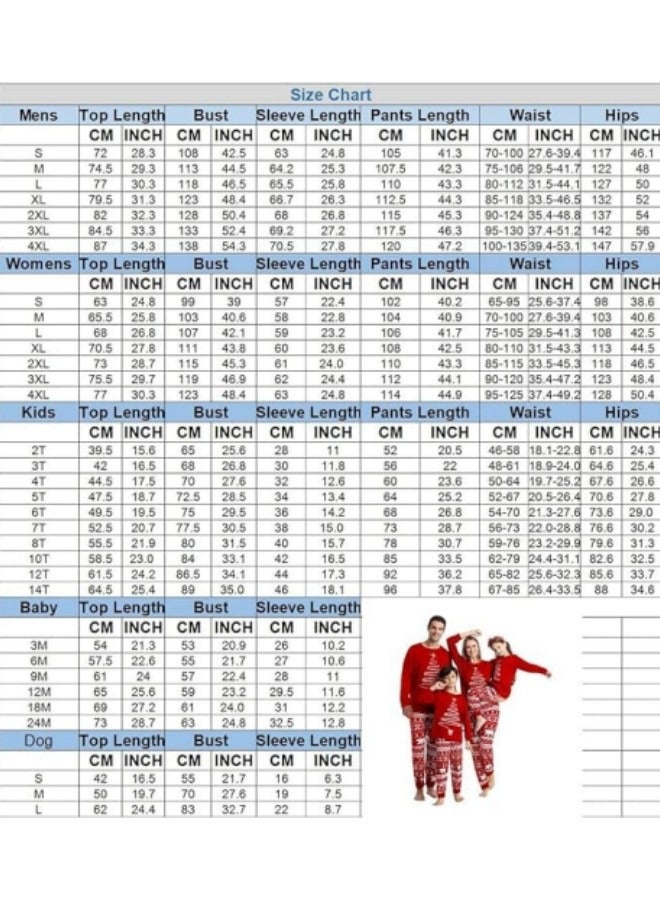 GGEROU بدلات بيجاما عائلية متطابقة - بيجامات عائلية متطابقة للبالغين والأطفال والأزواج والأطفال - ملابس نوم بأكمام طويلة لمناسبات العطلات ومجموعات استرخاء العطلات - Image 2