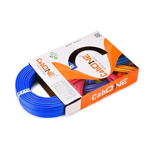 CabONE Lite 2.5 Sq mm Electrical Wire - 90m Blue Single Core CCA Copper Wire | Fire Retardant PVC Insulation for Domestic Wiring Blue - Image 2