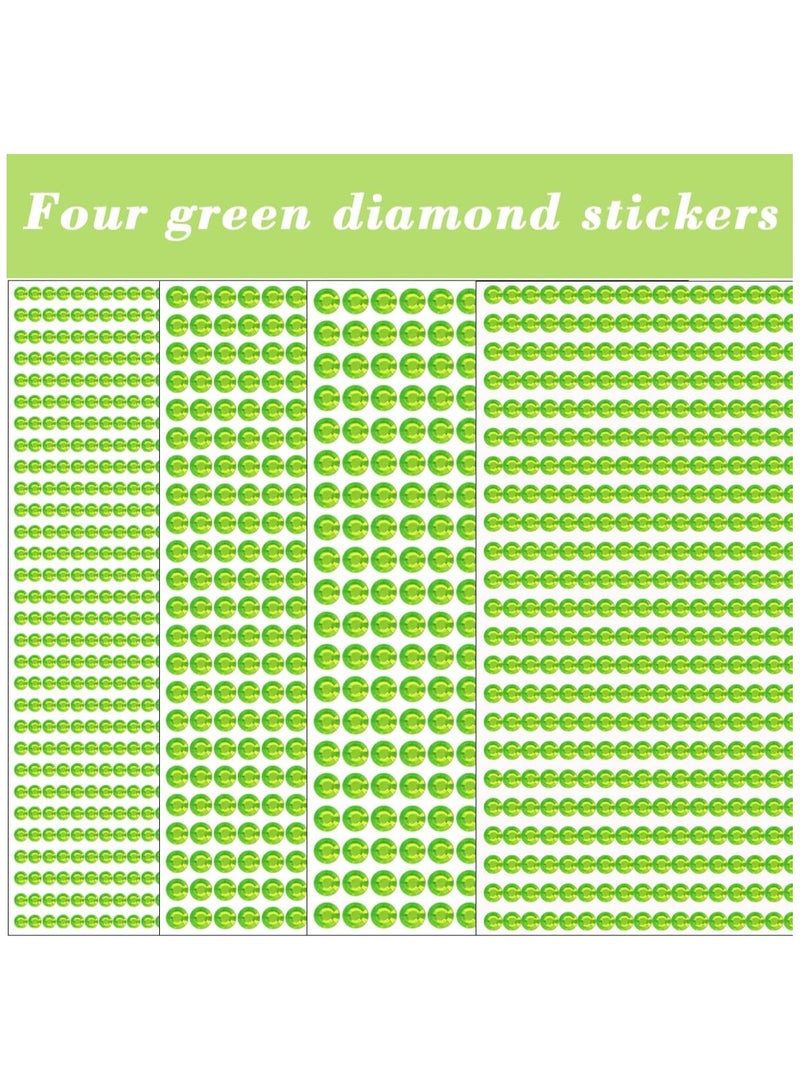 1799 Pcs 4 Sheets Rhinestone Stickers 3/4/5/6 mm Self Adhesive Rhinestones Gems for Face Eyes Makeup Hair Body - Image 2