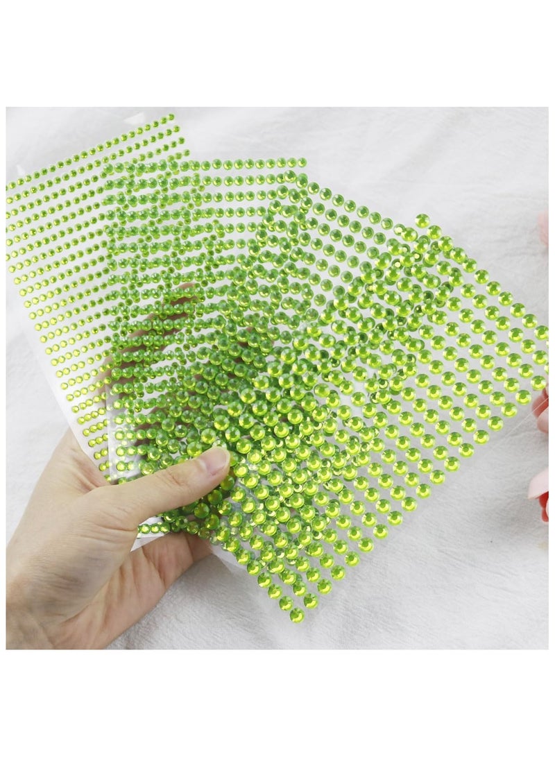1799 Pcs 4 Sheets Rhinestone Stickers 3/4/5/6 mm Self Adhesive Rhinestones Gems for Face Eyes Makeup Hair Body - Image 5