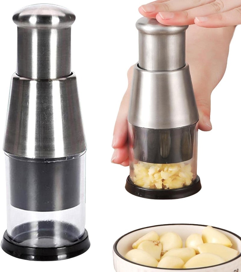Calyrex Garlic Press Pressed Garlic Chopper Garlic Quick Garlic Press Garlic Cutter Garlic Chopper Garlic Press Stainless Steel for Peppers Onions - Image 1