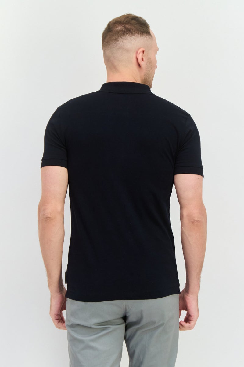 French Connection Men 3 Pieces Regular Fit Brand Logo Short Sleeve Polo, Navy - Image 5