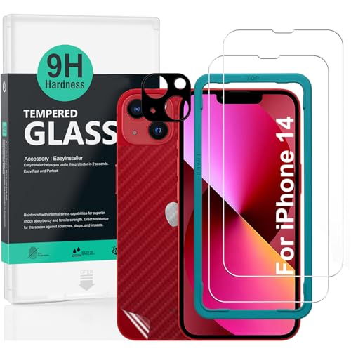 Ibywind Screen Protector for iPhone 14 6.1",with Metal Camera Lens Protector,no bubble,easy to install - Image 1