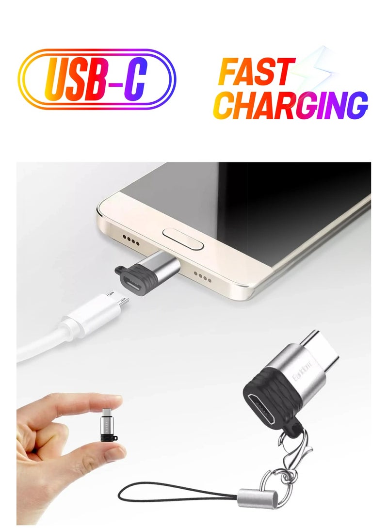 ELTRAZONE محول Micro USB إلى USB-C OTG (ET-TC13) – محول USB On-The-Go للهواتف الذكية والأجهزة اللوحية والمزيد - Image 1