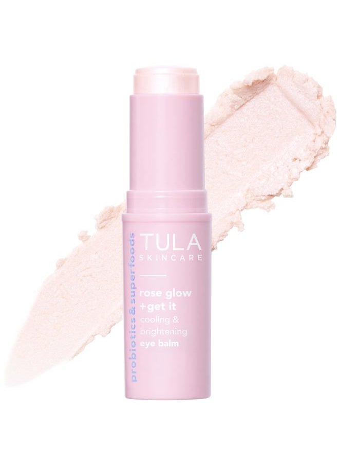 TULA Skin Care Eye Balm Rose Glow - Dark Circle Treatment, Instantly Hydrate and Brighten Undereye Area, Portable and Perfect to Use On-the-go, 0.35 oz.  - Image 1