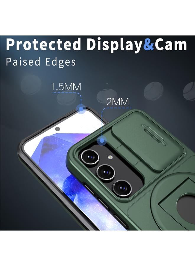 S-TOP Case For Samsung Galaxy A55 5G Camshield MagSafe Ring Holder Armor Phone Case - Image 3