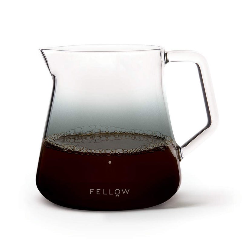 Fellow Mighty Small Glass Carafe - Manual Pour Over Coffee Beaker and Tea Steeper, Borosilicate Glass Decanter, 16.9 oz Smoke Grey Container - Image 1