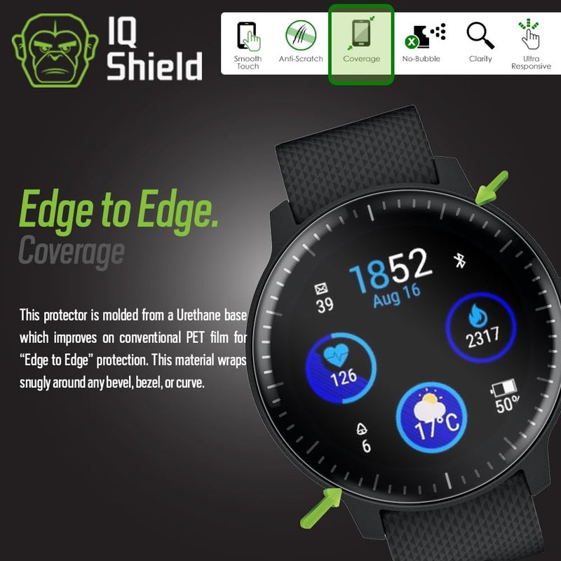 IQShield Screen Protector Compatible with Garmin Vivoactive 3 Music (6-Pack)(Full Coverage) Anti-Bubble Clear TPU Film - Image 5