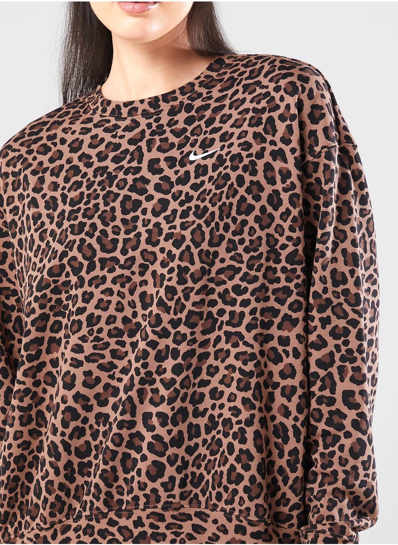 Nike - Dri-Fit Leopard Printed Sweatshirt - Image 1