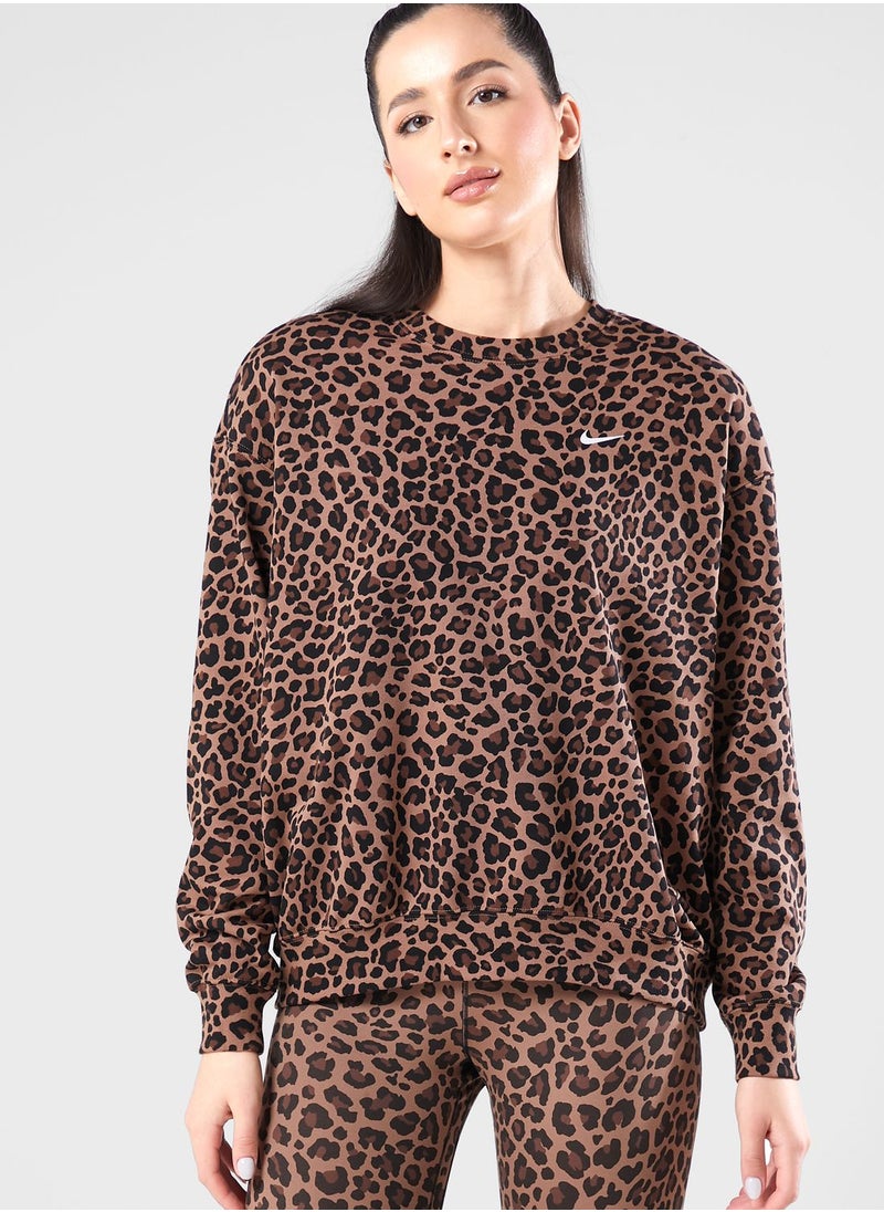 Nike - Dri-Fit Leopard Printed Sweatshirt - Image 1