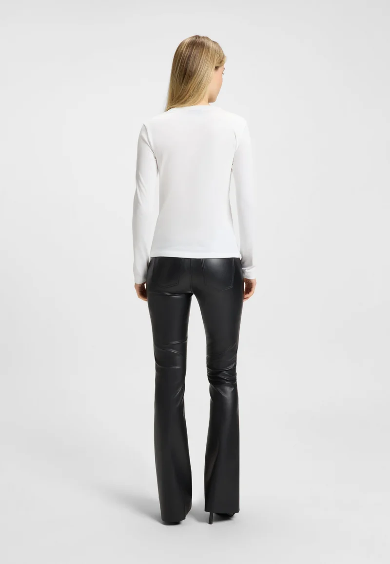 هوجو Cotton-jersey top with Happy HUGO logo badge