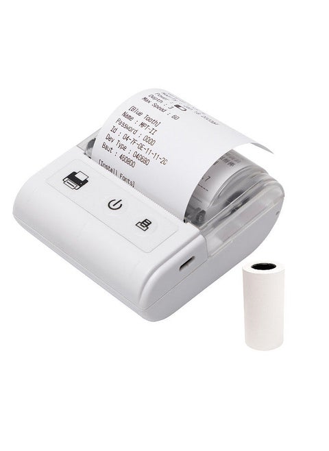 Portable Mini Thermal Receipt Printer USB & BT Connection 2 inches 57mm Wireless Printer High Speed with 1 Roll Paper Inside Compatible with iOS Android Windows for Restaurant Sales Retail Shop