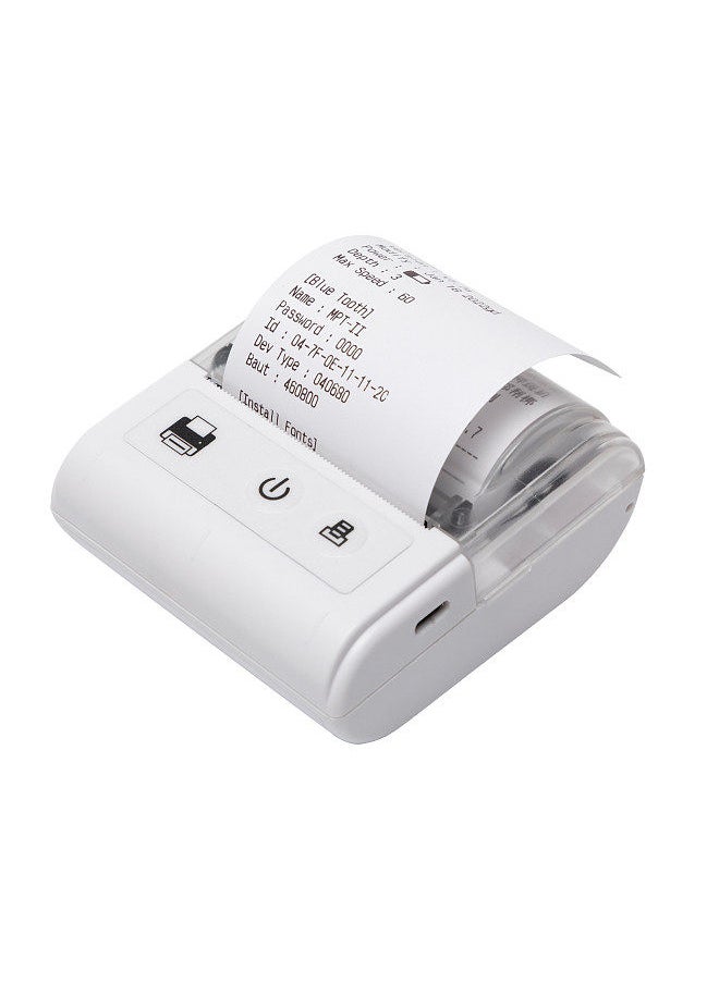 Generic - Portable Mini Thermal Receipt Printer USB & BT Connection 2 inches 57mm Wireless Printer High Speed with 1 Roll Paper Inside Compatible with iOS Android Windows for Restaurant Sales Retail Shop - Image 1