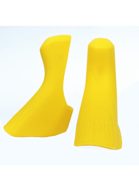 Silicone Gear Lever Covers for SHIMANO 105-5800 UT 6800 NEW yellow texture is suitable for 4 700 105-5800 UT-6800 a pair of handle sets