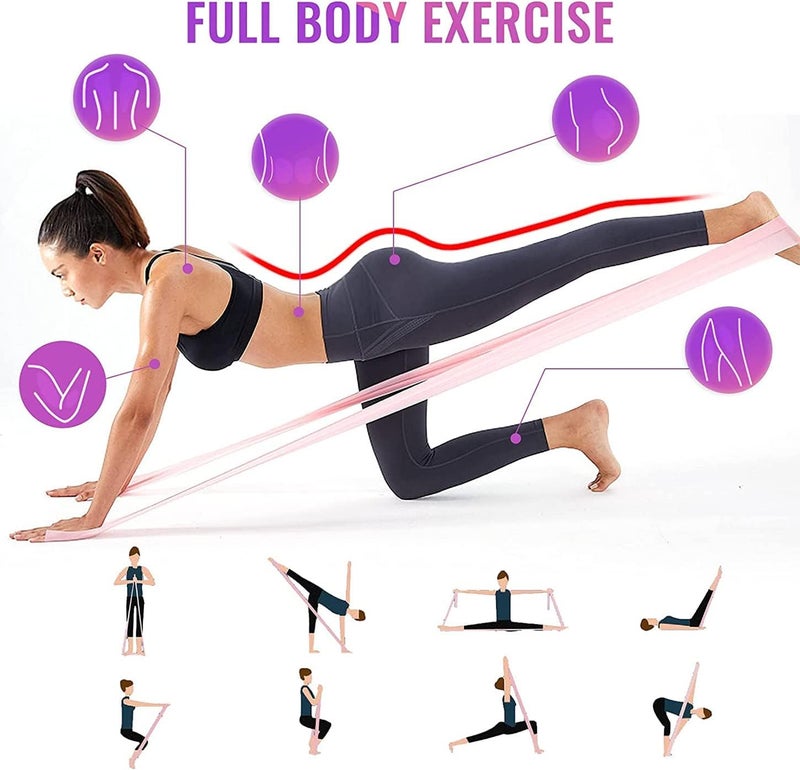 Cyber Latex Resistance Exercise Band 5Pcsexercise Bands For Physiotherapy, Strength Training & Fitness Workouts, Pilates, Stretching And Yoga Physical Therapy Fitness - Image 4