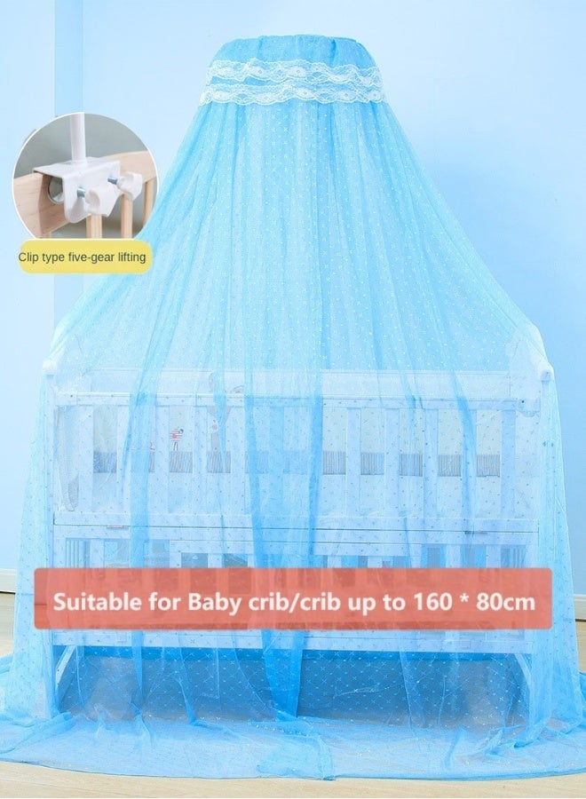 Mosquito Net With Stand Blue Suitable For Baby Crib Up To 160 * 80Cm - Image 1
