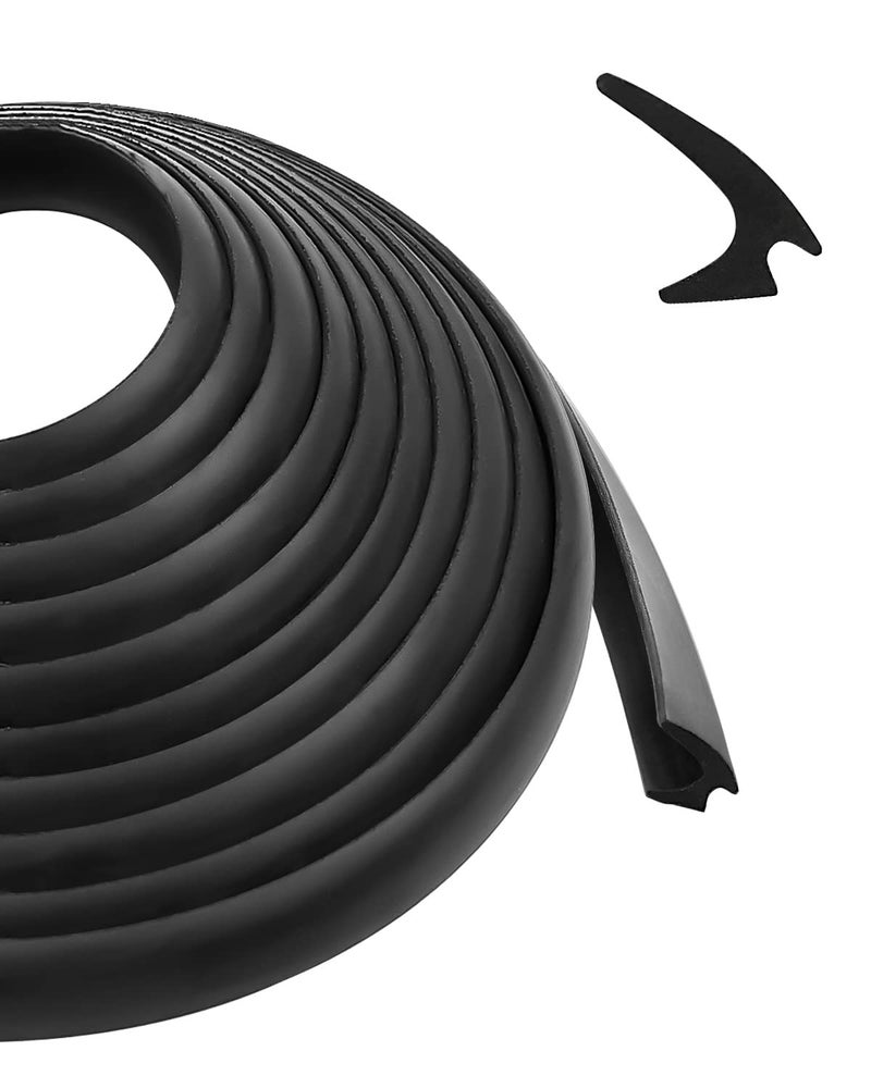 TIKSCIENCE RV Rubber Seal Strip 1/2'' x 1/4'' Fit for Boats Edge Weatherstrip Waterproof 40Ft Window Seal Trim - Image 1