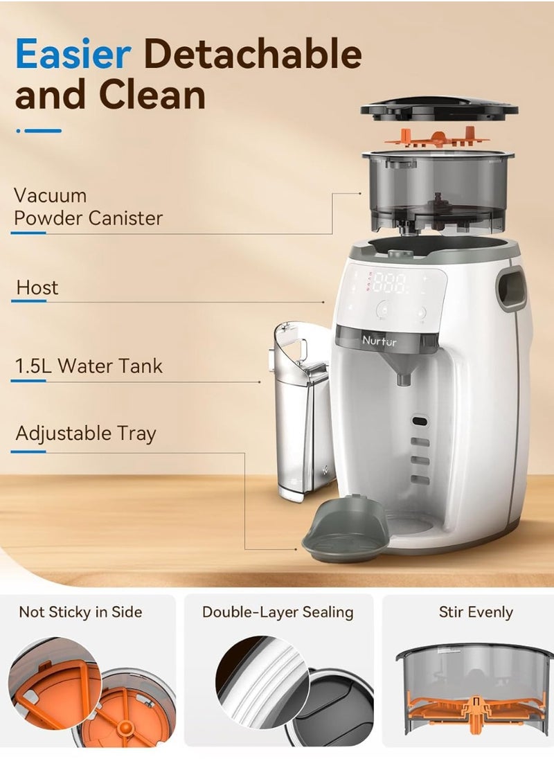 Nurtur - Advanced Smart Formula Milk Dispenser Machine Instant and Automatic Baby Milk Maker Smart touch Screen Patented Instant Heating Tech Suitable for Infants of all ages White - Image 1