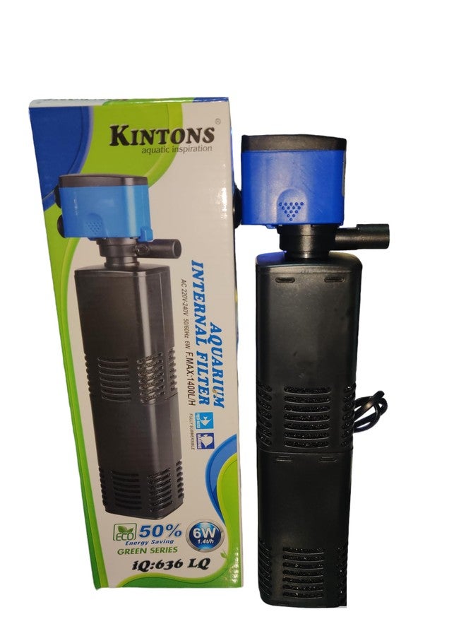 Kintons 50% Energy Saving Aquarium Internal Filter for Freshwater & Marine Aquarium (IQ-636 LQ (6w- 1400L/H)) - Image 2