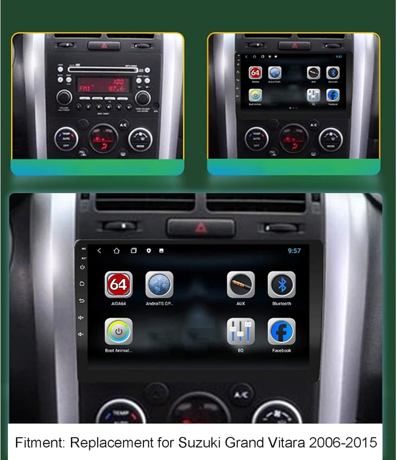 klarako GPS Navigation For Car, klarako 9in Navigator GPS Multimedia Player for Android 10 Replacement for Suzuki Grand Vitara 2006klarako 2015(2+32G) - Image 2