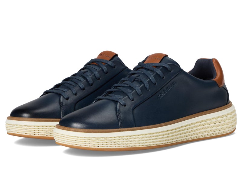 COLE HAAN كول هان أحذية رجالية جراندبرو كورت سكاي ويف سنيكرز نافي بليزر بريتيش تان 85M US - Image 2