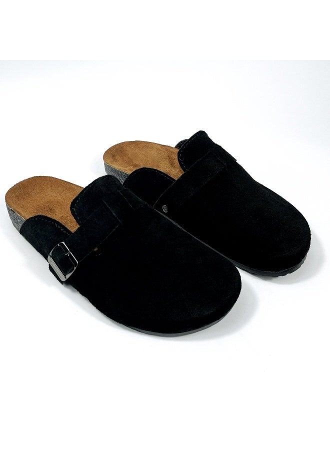 Men’s Suede Clog Slip-On Comfort Slippers with Adjustable Strap – Casual Indoor/Outdoor Footwear MSAPPO - Image 1