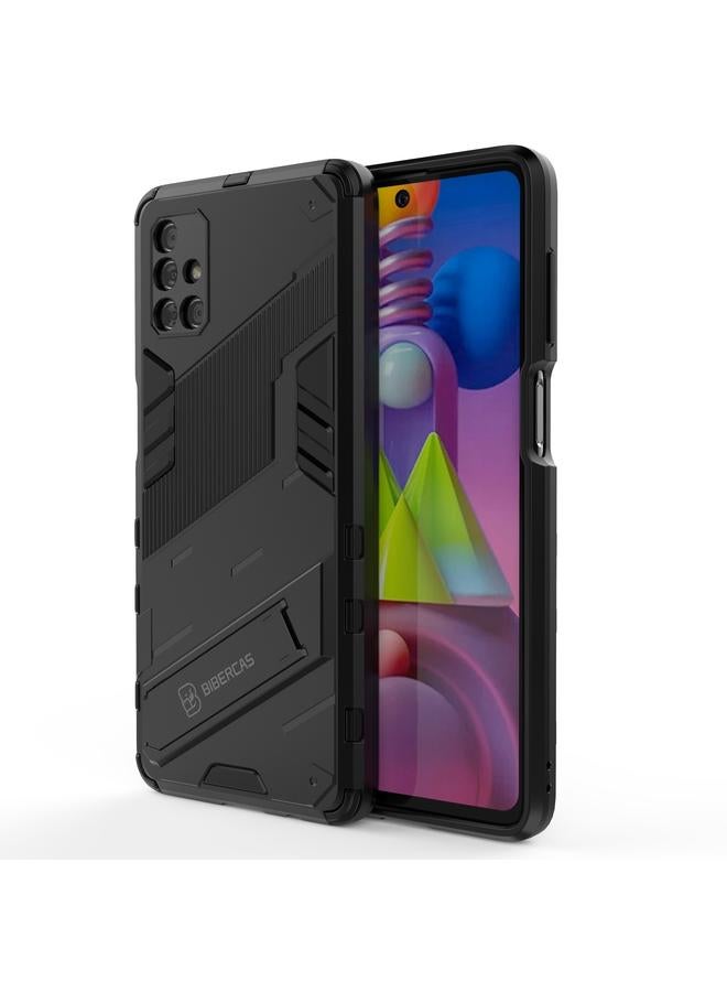 اس-توب جراب لهاتف Samsung Galaxy M51 Punk Armor 2 في 1 PC + جراب TPU مقاوم للصدمات مع حامل غير مرئي - Image 1