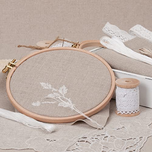 MUFEKUM 3 Pcs 3 Sizes Beech Wood Embroidery Hoops, Cross Stitch Hoop Wooden Circle for Embroidery, Cross Stitch, Needlework, Art Craft Sewing and Hanging, Wedding Wreath Decoration (4”,5”,6”) - Image 4