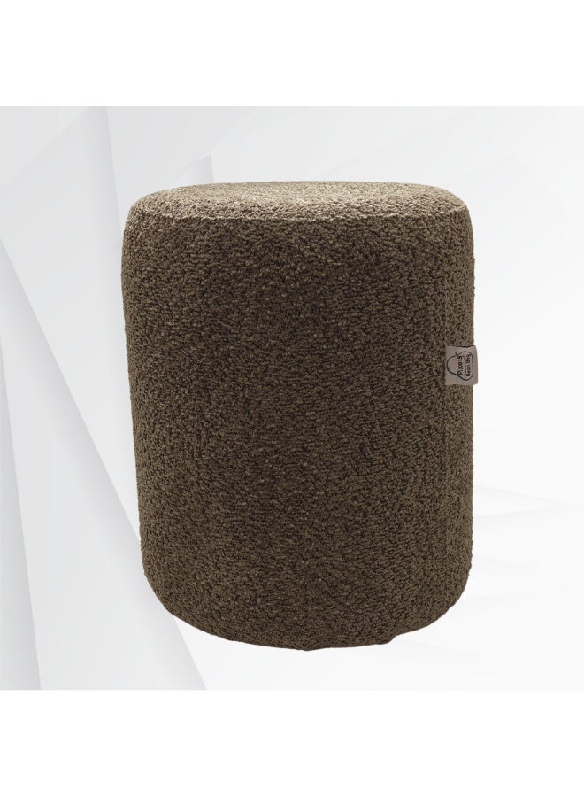 PixelsBeanBag Round Ottoman, Large, Bouclé Fabric, for Living Room and Bedroom - Image 4