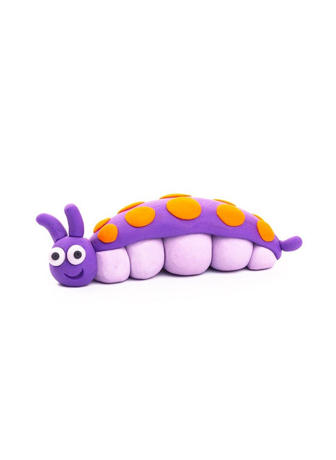 HEY CLAY DIY Caterpillar Plastic Creative Modelling Air-Dry Clay For Kids 3 Cans  - Image 2
