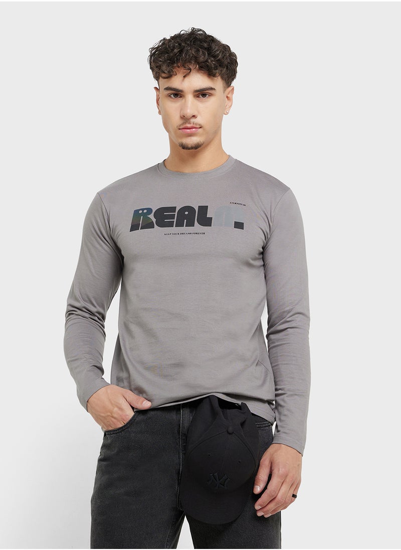 Seventy Five Basics Graphic Long Sleeve T-Shirt  - Image 1