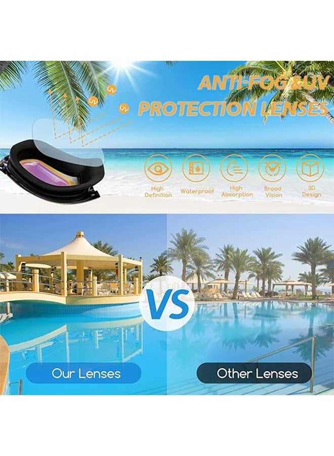 Sthxyfaith Premium Swimming Goggles with Silicone Cap, Nose Plugs & Ear Plugs for Men, Women & Teenagers, - Clear Vision, 180° Panoramic View, Polarized, Anti-Fog, UV Protection, Leak-Proof Eyewear - Image 3