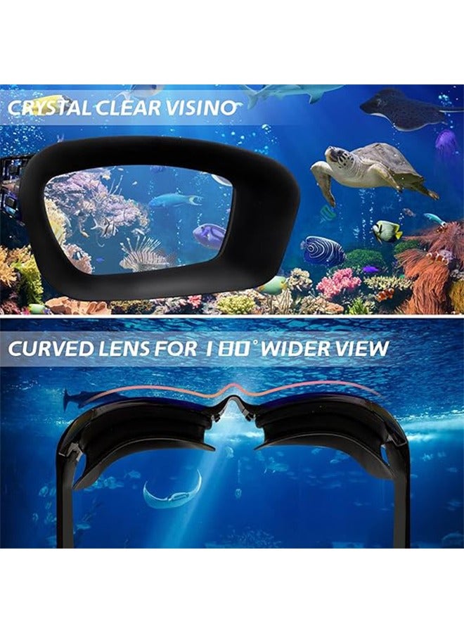 Sthxyfaith Premium Swimming Goggles with Silicone Cap, Nose Plugs & Ear Plugs for Men, Women & Teenagers, - Clear Vision, 180° Panoramic View, Polarized, Anti-Fog, UV Protection, Leak-Proof Eyewear - Image 4